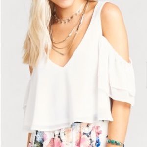NWT Show Me Your Mumu Sadie Ruffle Crop Top